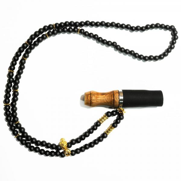 individual hookah mouthpiece made of natural wood