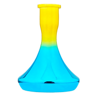 Flask for hookah BIGMAKS Base Mirrored Turquoise Yellow