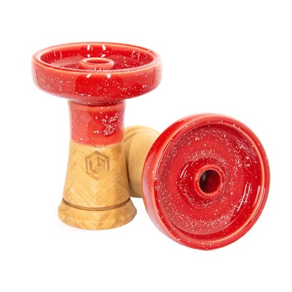 Hookah Cup LETS SMOKE Shaft Glaze Red