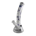 Glass water pipe BLACK LEAF Pastel Leaves 30cm